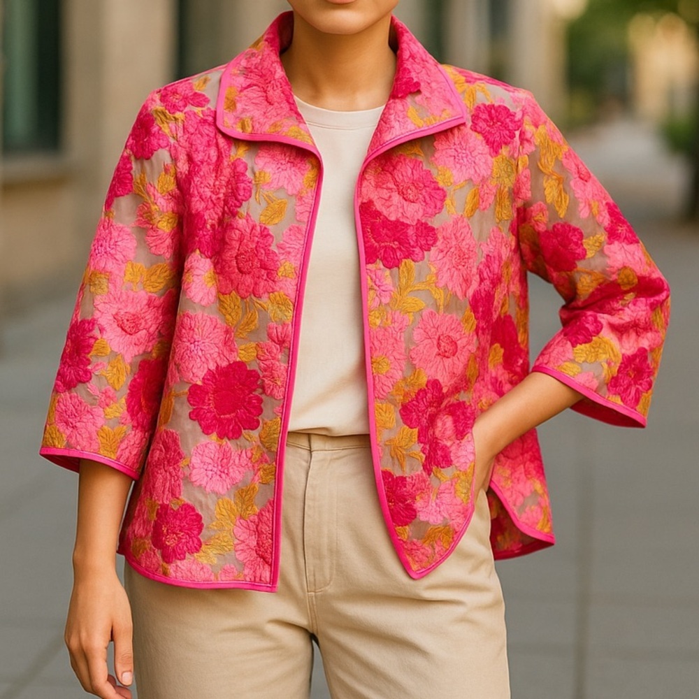 Grace Chuang Floral print lightweight jacket - Picture 13 of 13